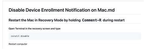 How to disable device enrollment popup. .  There is a Mac server in our or...