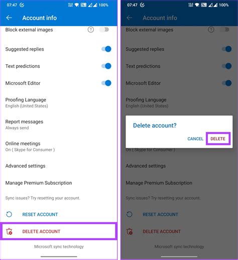 How to disable email account in outlook