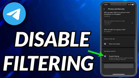 How to disable filtering telegram. How to Disable Filtering on Telegram (Easy 2024)Learn How to Disable Filtering on Telegram. It is really easy to do and learn to do it within few minutes by ... 