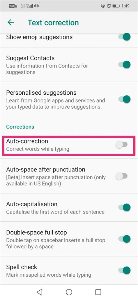 How to disable spell check in android