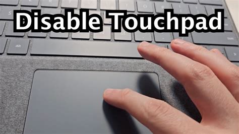 How to disable touchpad in laptop.  I use the touchpad to switch windows (coarse stuf...