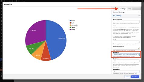 How to display both value and percentage in slice of Pie Chart