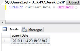 How to display current date in sql