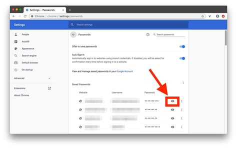 How to display saved passwords in chrome