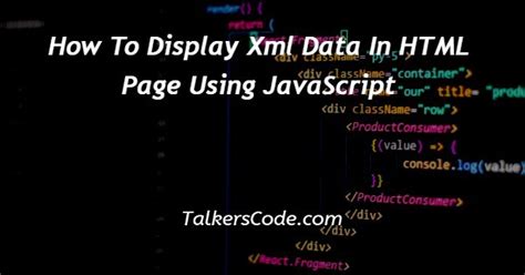 How to display xml data in html