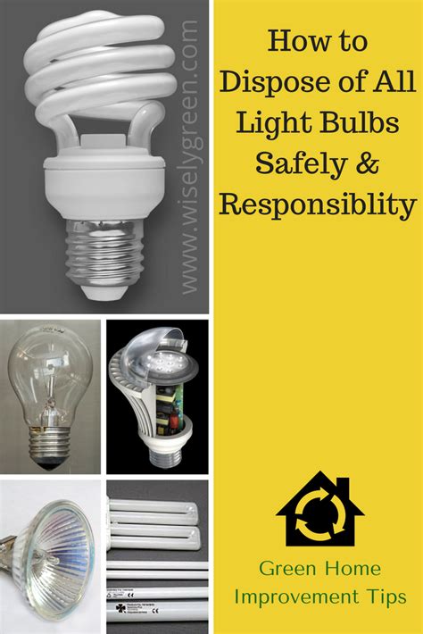 How to dispose of lightbulbs. It’s a simple and effective way to recycle lots of light bulbs at the same time with minimal effort. Some of the most common options for recycling LED light bulbs include: Home Depot. Lowes. Ikea. Ace Hardware. Batteries Plus. There are other stores that might also take these kinds of bulbs to recycle them. 