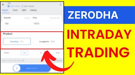 How to do Intraday Trading in Zerodha - YouTube