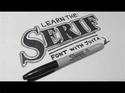 How to do Lettering with a Sharpie Tutorial Uppercase Serif (Full