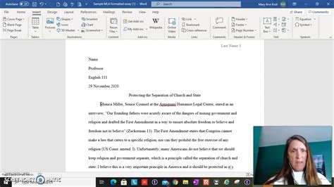 How to do MLA Format in Word YouTube