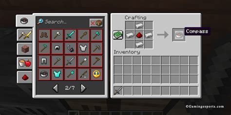 How to do a compass in minecraft
