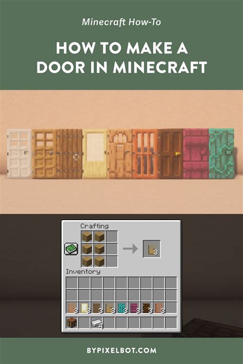 How to do a door in minecraft