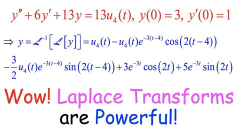 Example 1 Find the Laplace transforms of the given functions. f (t) = 6e−5t+e3t +5t3 −9 f ( t) = 6 e − 5 t + e 3 t + 5 t 3 − 9 g(t) = 4cos(4t)−9sin(4t) +2cos(10t) g ( t) = 4 cos ( 4 t) − 9 sin ( 4 t) + 2 cos ( 10 t) h(t) = 3sinh(2t) +3sin(2t) h ( t) = 3 sinh ( 2 t) + 3 sin ( 2 t) g(t) = e3t +cos(6t)−e3tcos(6t) g ( t) = e 3 t + cos. 