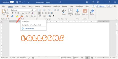 How to do bubble letters in word