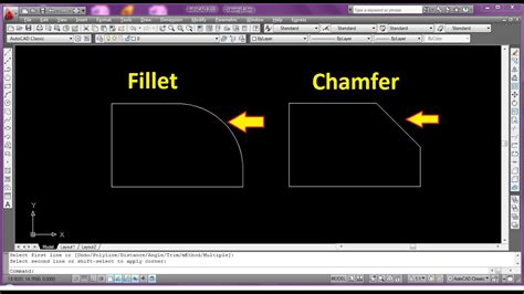 How to do chamfer in autocad
