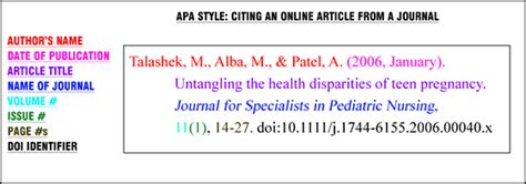 How to do doi in apa