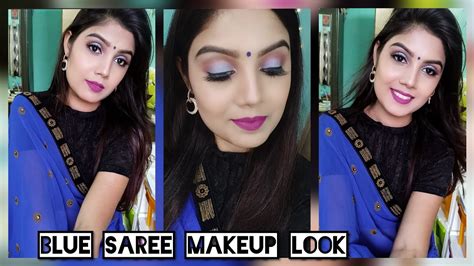 How to do easy party makeup with sari 🥰 - YouTube