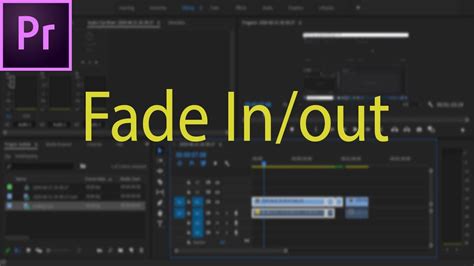 How to do fade in premiere pro