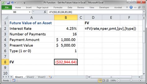 How to do fv in excel