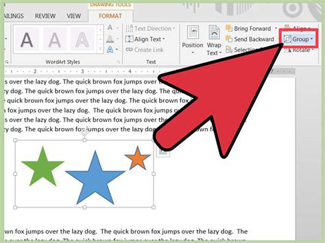 How to do grouping in word
