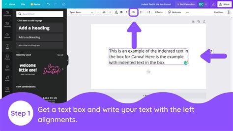 May 12, 2024 · Creating a Hanging Indent in Canva: Step-by-Step Guide. 1- Accessing Canva’s Text Tool: Begin by logging into your Canva account and creating a new design or opening an existing one. Navigate to the text tool located in the toolbar on the left-hand side of the screen.