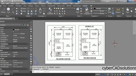 How to do layout in autocad