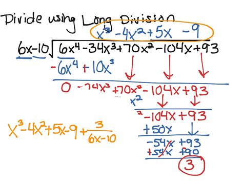How to do long division in algebra
