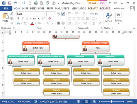 How to do organizational chart in word