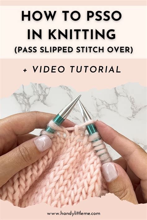 How to do psso in knitting