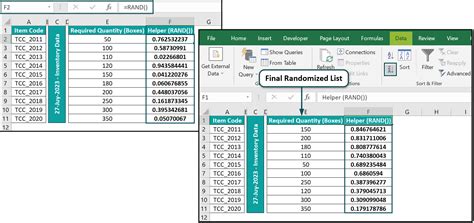 How to do randomization in excel