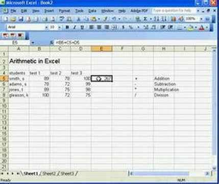 How to do simple math in excel