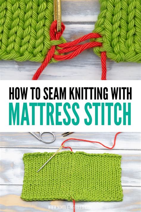 How to do the Mattress Stitch in knitting Step by step tutorial [+video]