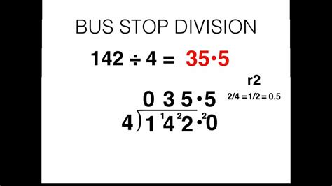 How to do the bus stop method division with decimals