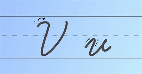 How to do v in cursive