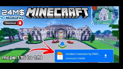 How to download 24M$ Redstone Mansion in Minecraft - YouTube