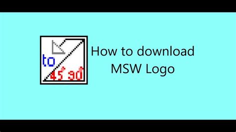 How to download MSWLogo - YouTube