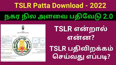 How to download TSLR patta copy 2024 patta chitta