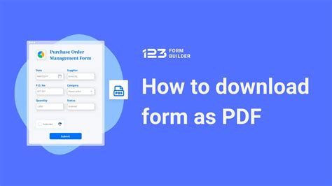 How to download form as PDF 123FormBuilder YouTube