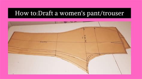 How to draft a basic pants pattern /pattern making for beginners YouTube