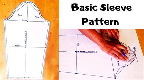 How to draft a basic sleeve pattern.( Detailed).Pattern making. YouTube