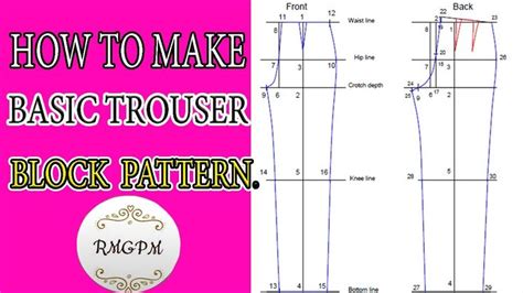 How to draft a basic trouser block (Burda) Trouser Pants Pattern For