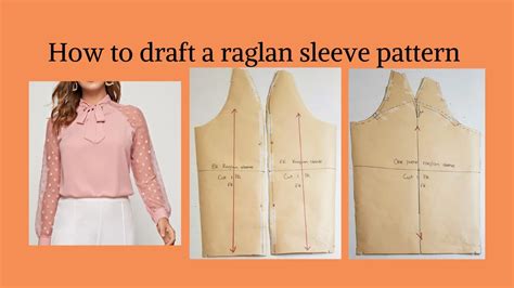 How to draft a raglan sleeve pattern/pattern making/sewmate. YouTube
