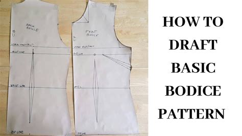 How to draft basic bodice pattern with darts for beginners.  A total of 257 picks...