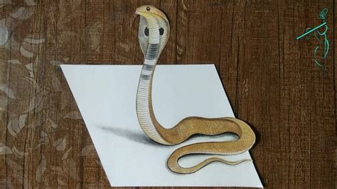 How to draw 3d Snake Step by step 3D Drawing with pencil YouTube