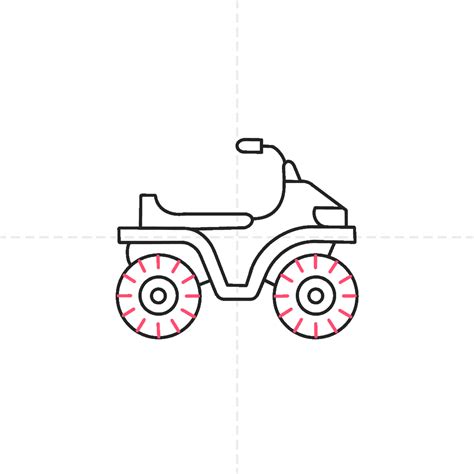 How to draw ATV easy step by step tutorial for kids
