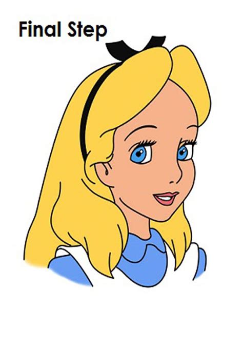 How to draw Alice from Alice in Wonderland Alice in wonderland