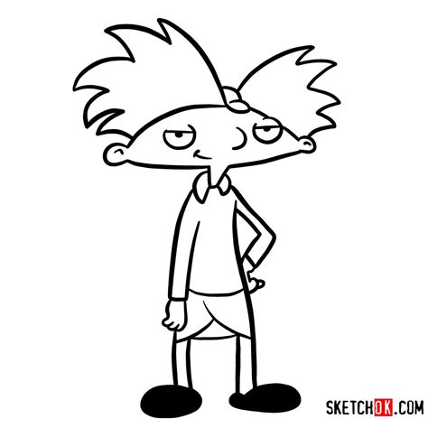 How to draw Arnold Hey Arnold! Step by step drawing tutorials