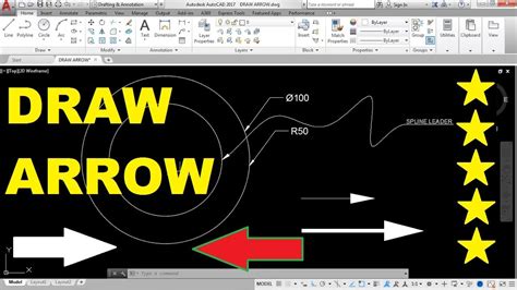 How to draw Arrow in AutoCAD 2017 using Spline Leader YouTube