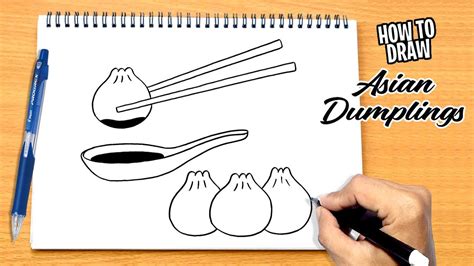 How to draw Asian Dumplings YouTube