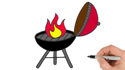 How to draw Barbecue step by step YouTube