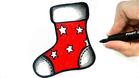 How to draw CHRISTMAS SOCK! EASY FOR KIDS YouTube